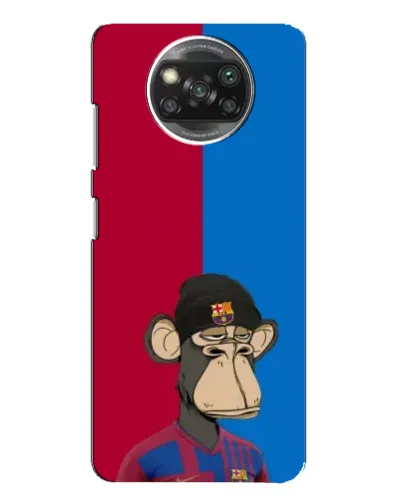 Чехол для Xiaomi POCO X3 с картинкой «Bored Ape — фанат Барсы»