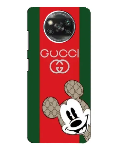 Чехол для Xiaomi POCO X3 с картинкой «Gucci — полосы и Микки» Чехол для Xiaomi POCO X3 с картинкой «Gucci — полосы и Микки»