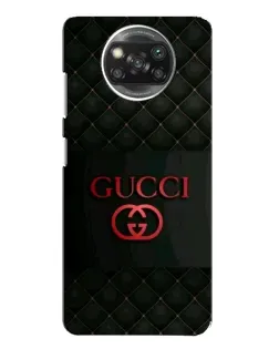 Чехол для Xiaomi POCO X3 с картинкой «Gucci — стеганый черный»