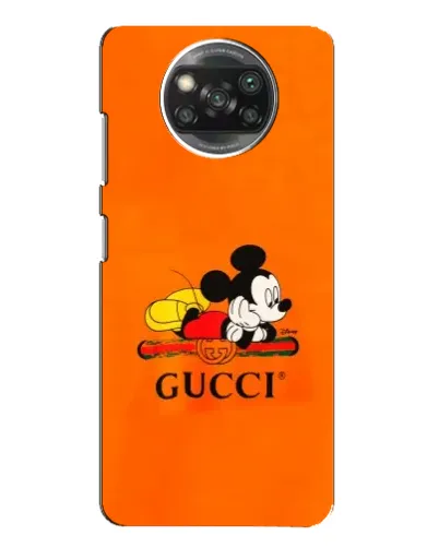 Чехол для Xiaomi POCO X3 с картинкой «Микки Маус Gucci — оранж» Чехол для Xiaomi POCO X3 с картинкой «Микки Маус Gucci — оранж»