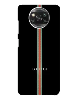 Чехол для Xiaomi POCO X3 с картинкой «Gucci — строгая линия»
