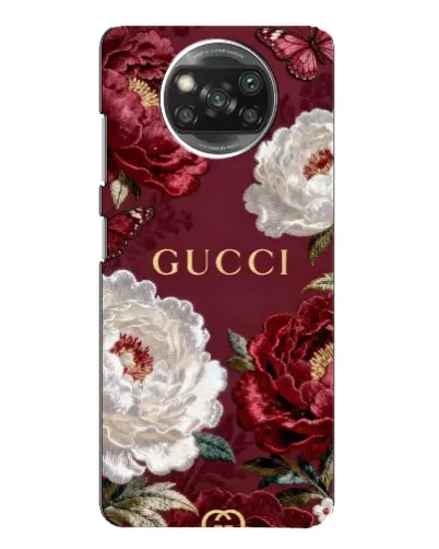 Чехол для Xiaomi POCO X3 с картинкой «Gucci — бордовые розы» Чехол для Xiaomi POCO X3 с картинкой «Gucci — бордовые розы»