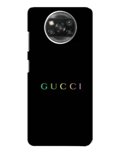 Чехол для Xiaomi POCO X3 с картинкой «Gucci — неоновый минимализм»