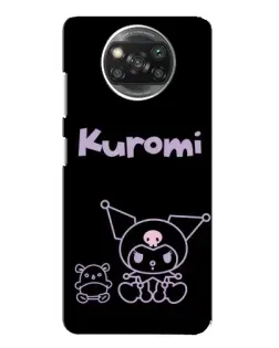 Чохол для Xiaomi POCO X3 з картинкою «Kuromi — чорний мінімалізм»