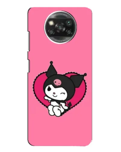 Чехол для Xiaomi POCO X3 с картинкой «Kuromi — любовь в сердце»