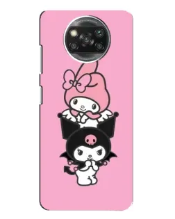 Чехол для Xiaomi POCO X3 с картинкой «My Melody и Kuromi» Чехол для Xiaomi POCO X3 с картинкой «My Melody и Kuromi»