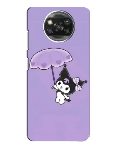Чехол для Xiaomi POCO X3 с картинкой «Kuromi с зонтиком»