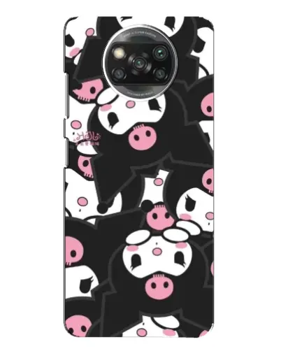 Чехол для Xiaomi POCO X3 с картинкой «Паттерн голов Куроми»