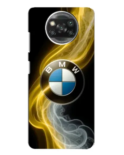 Чехол для Xiaomi POCO X3 с картинкой «Золотистый дым BMW»