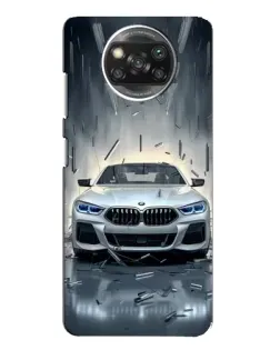 Чохол для Xiaomi POCO X3 з картинкою «BMW у світлі фар»