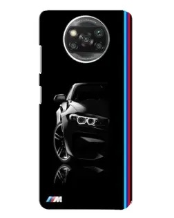 Чохол для Xiaomi POCO X3 з картинкою «Силует BMW в темряві»