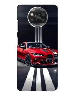 Чохол для Xiaomi POCO X3 з картинкою «Червона BMW на дорозі»