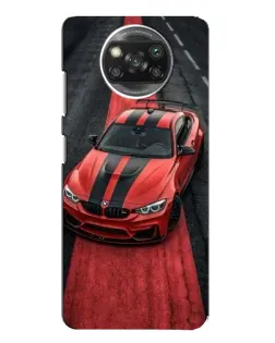 Чохол для Xiaomi POCO X3 з картинкою «BMW на червоній доріжці»