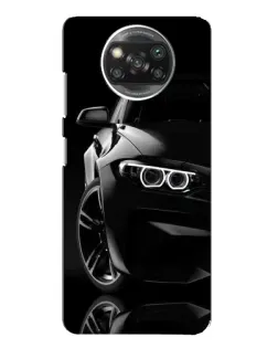 Чохол для Xiaomi POCO X3 з картинкою «Чорна BMW — профіль»