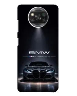 Чохол для Xiaomi POCO X3 з картинкою «BMW крізь нічне місто»