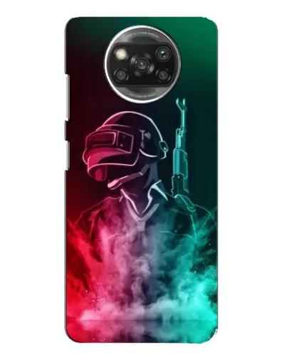 Чехол для Xiaomi POCO X3 с картинкой «PUBG — огненный воин»