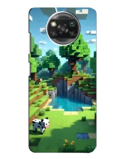 Чехол для Xiaomi POCO X3 с картинкой «Minecraft летний день»
