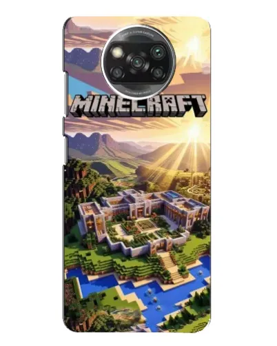 Чехол для Xiaomi POCO X3 с картинкой «Minecraft панорама»