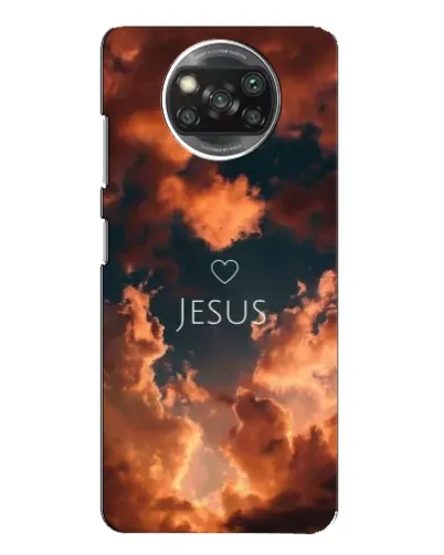 Чехол для Xiaomi POCO X3 с картинкой «Сияние Имени Jesus»