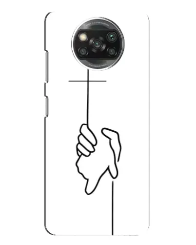 Чехол для Xiaomi POCO X3 с картинкой «Рука держит»