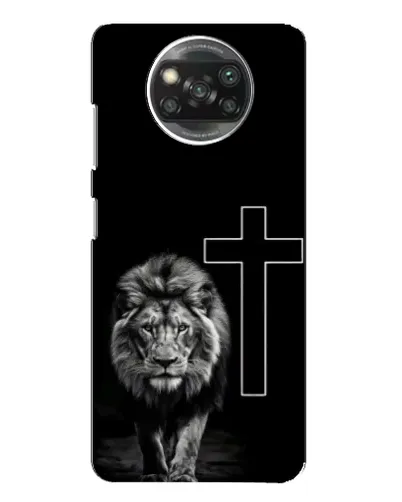Чехол для Xiaomi POCO X3 с картинкой «Лев и Крест»