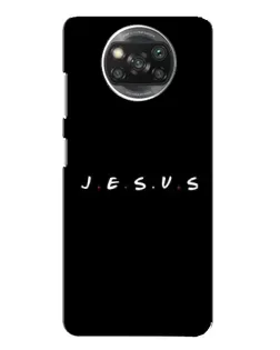 Чехол для Xiaomi POCO X3 с картинкой «Точки веры J.E.S.U.S.»