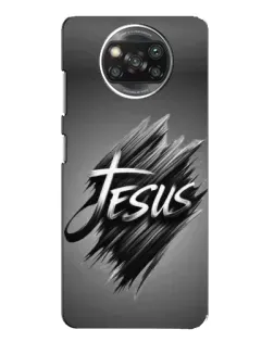 Чехол для Xiaomi POCO X3 с картинкой «Надпись Jesus Graffiti»