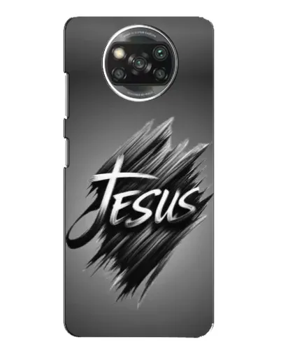 Чехол для Xiaomi POCO X3 с картинкой «Надпись Jesus Graffiti»
