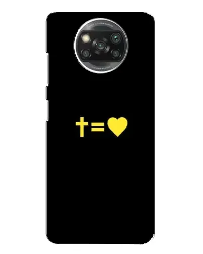 Чехол для Xiaomi POCO X3 с картинкой «Сердце и Крест»