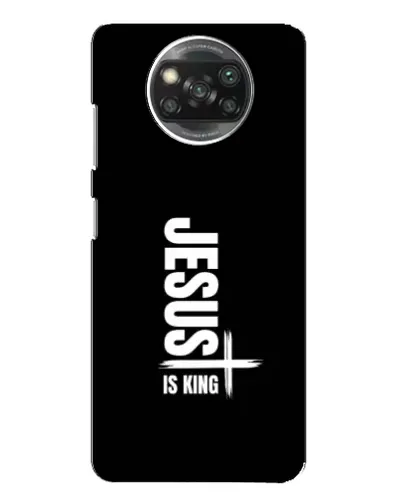 Чехол для Xiaomi POCO X3 с картинкой «Вертикаль веры Jesus»