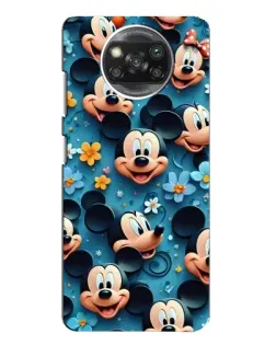 Чехол для Xiaomi POCO X3 с картинкой «Паттерн Микки и Минни»