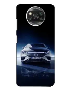 Чехол для Xiaomi POCO X3 с картинкой «Ночной Mercedes EQ»