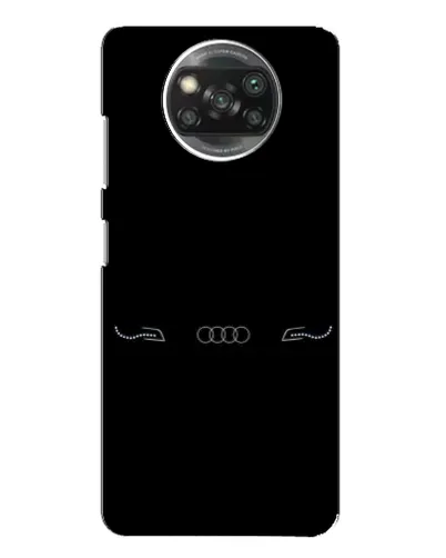 Чехол для Xiaomi POCO X3 с картинкой «Audi — световой подпись»