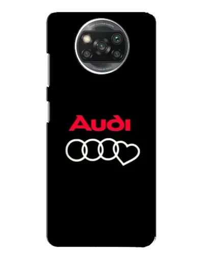 Чехол для Xiaomi POCO X3 с картинкой «Логотип Audi Heart»