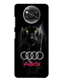 Чохол для Xiaomi POCO X3 з картинкою «Пантера та Audi»