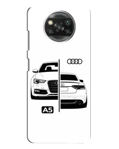 Чехол для Xiaomi POCO X3 с картинкой «Audi — контрастный дизайн»