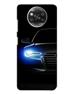 Чохол для Xiaomi POCO X3 з картинкою «Неоновий погляд Audi»