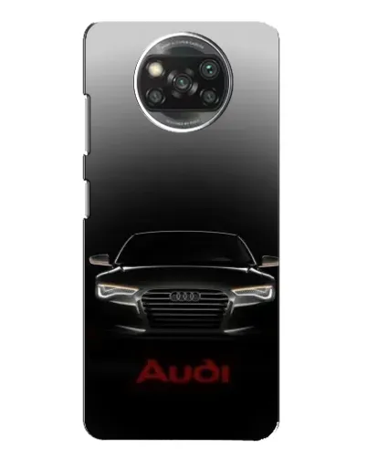 Чехол для Xiaomi POCO X3 с картинкой «Audi — градиентный контур»