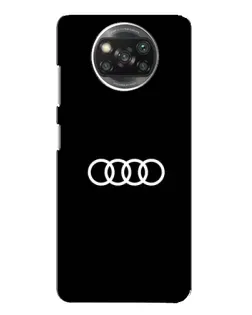 Чохол для Xiaomi POCO X3 з картинкою «Audi White Logo»
