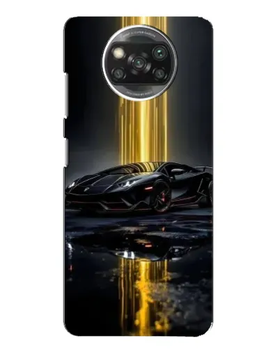 Чехол для Xiaomi POCO X3 с картинкой «Ночной Lamborghini драйв»