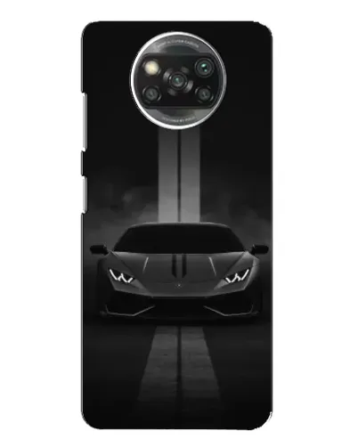 Чехол для Xiaomi POCO X3 с картинкой «Lamborghini симметрия дорог»