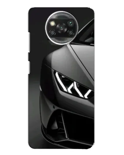 Чехол для Xiaomi POCO X3 с картинкой «Lamborghini фары детализация»