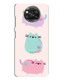 Чохол для Xiaomi POCO X3 з картинкою «Pusheen тріо»