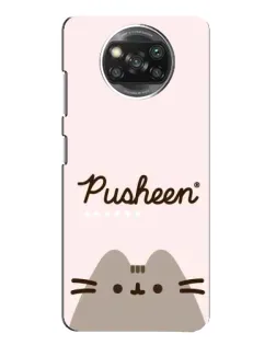 Чохол для Xiaomi POCO X3 з картинкою «Pusheen логотип»