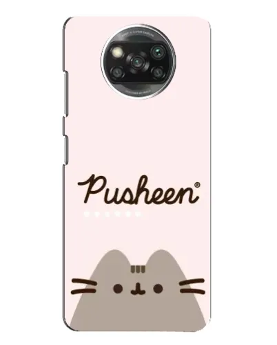 Чехол для Xiaomi POCO X3 с картинкой «Pusheen логотип» Чехол для Xiaomi POCO X3 с картинкой «Pusheen логотип»