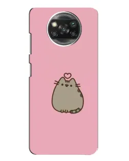 Чохол для Xiaomi POCO X3 з картинкою «Pusheen серце»