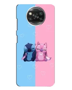 Чехол для Xiaomi POCO X3 с картинкой «Stitch и Angel Love»