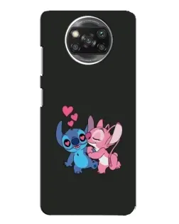 Чехол для Xiaomi POCO X3 с картинкой «Анжел целует Стича»