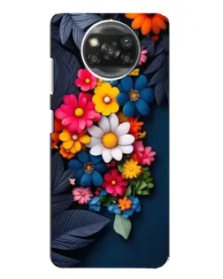 Чехол для Xiaomi POCO X3 с картинкой «Цветочная феерия»
