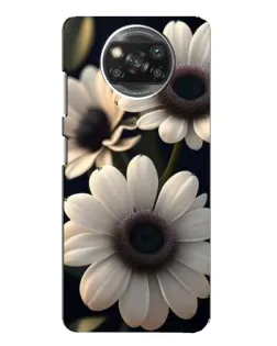 Чехол для Xiaomi POCO X3 с картинкой «Белые маргаритки макро»